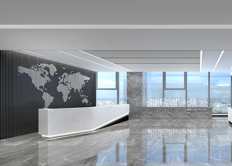  青島洲際船務集團辦公室前廳 
