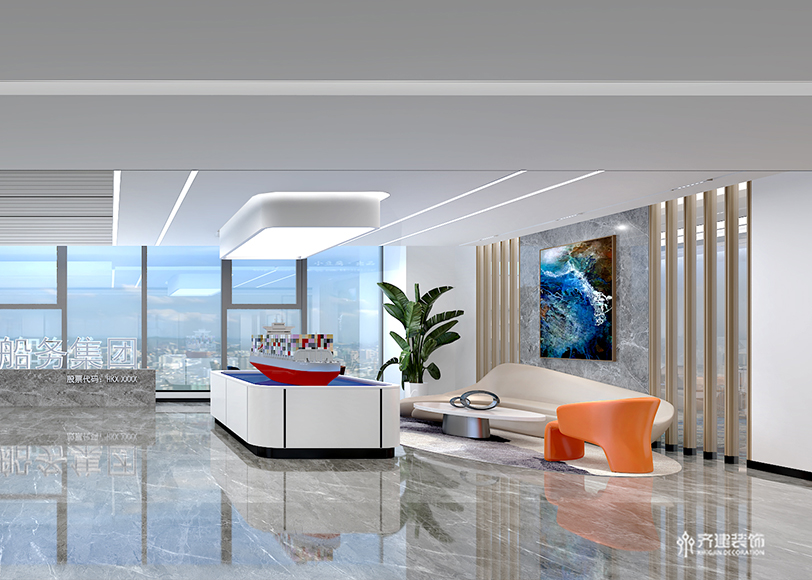  青島洲際船務集團辦公室大廳 