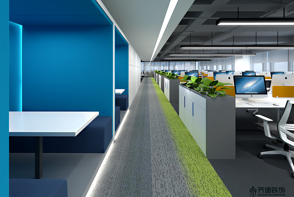 上海信用算力公司員工辦公區(qū)裝修 