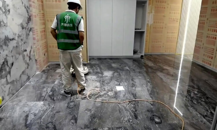 上海徐匯辦公室大理石鏡面裝修視頻