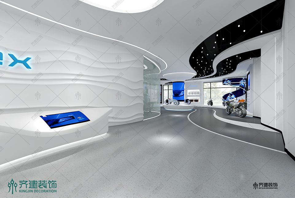  上海湯泉國際大廈辦公室前廳右側裝修設計 