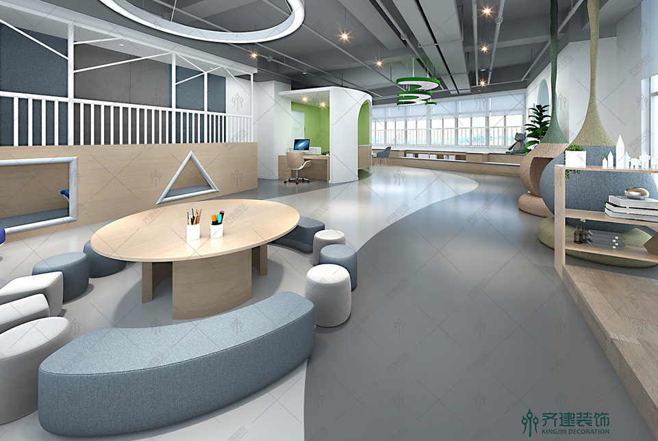  上海五角場創(chuàng)業(yè)大廈辦公室裝修設(shè)計(jì)效果圖2 