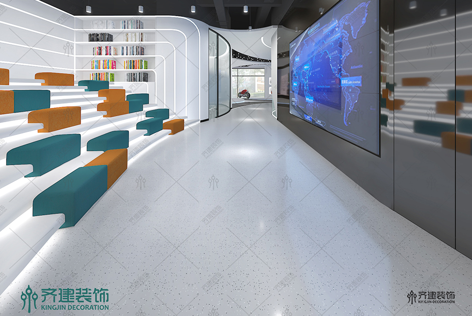  上海湯泉國際大廈辦公室數字展廳裝修設計 