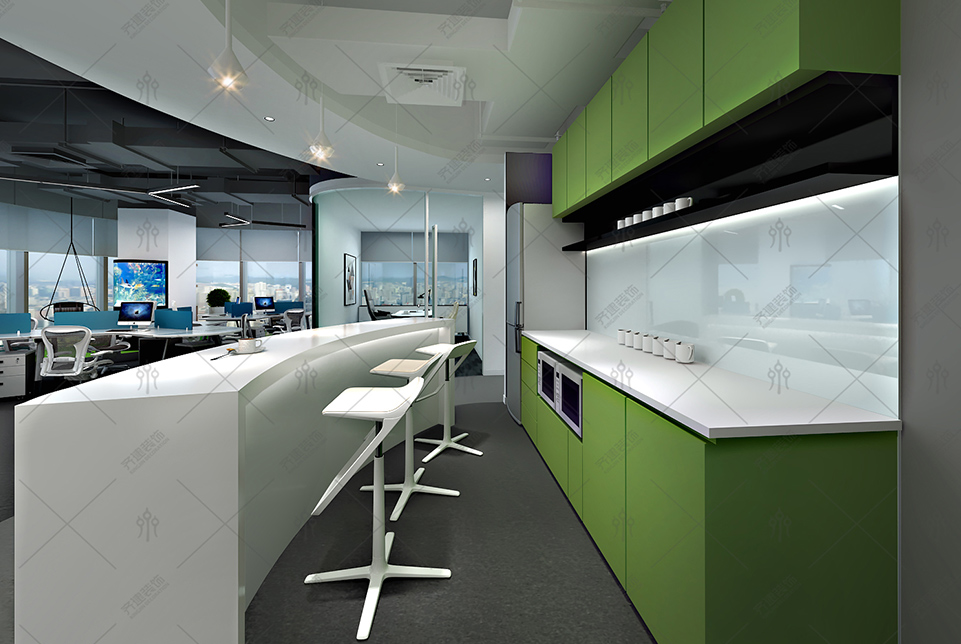  上海脈赫工業辦公室走廊裝修設計 