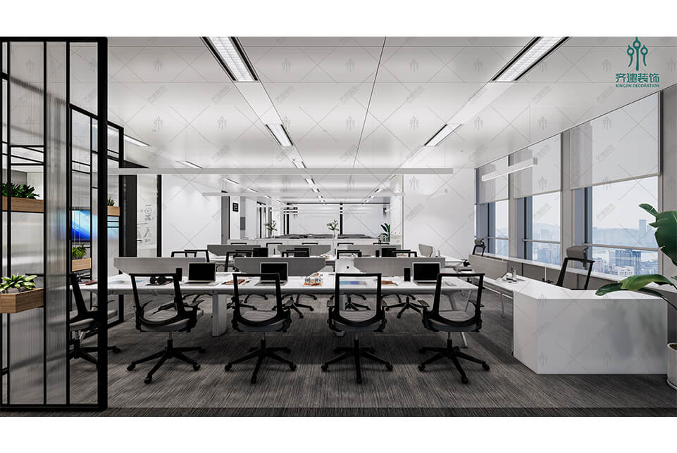  員工辦公區(qū)效果圖 