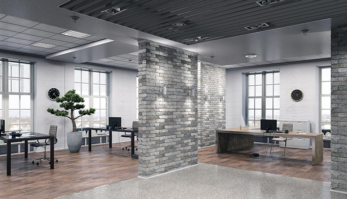 辦公室主色方案設計效果圖