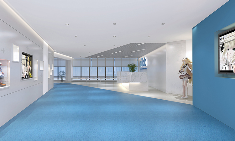 米哈游手游大廠辦公室走廊展廳裝修設(shè)計(jì)