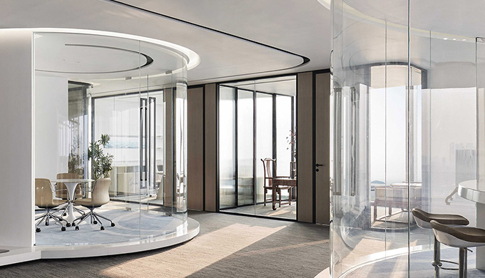 上海辦公室裝修玻璃隔斷設計的新方法