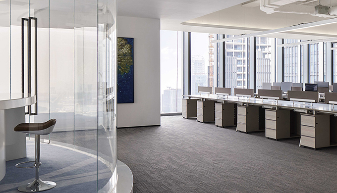 上海辦公室裝修玻璃隔斷設計