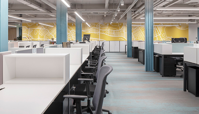 上海高端辦公接待室裝修如何施工好地毯的？