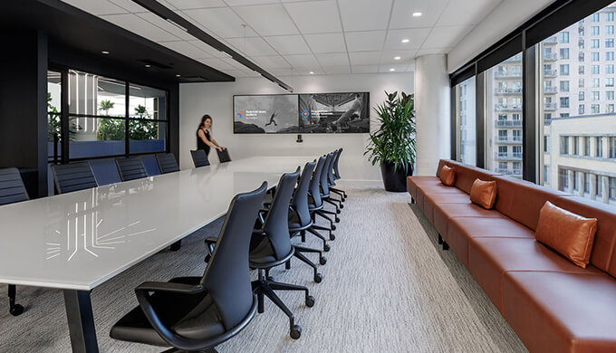 上海 270 平辦公室前臺精裝設計方案