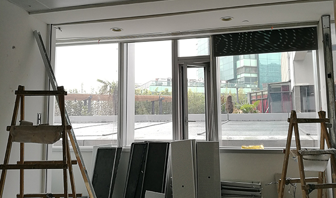 上海璞蔚辦公室裝修施工現(xiàn)場實拍照片