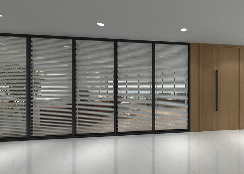  創(chuàng)衣客走廊雙玻百葉裝修設(shè)計效果圖 