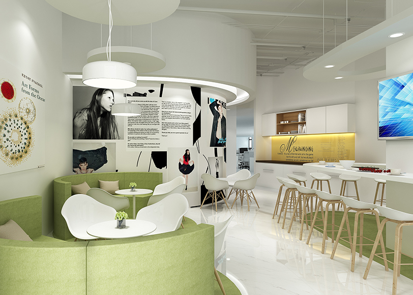  創(chuàng)衣客茶水室裝修設(shè)計效果圖 