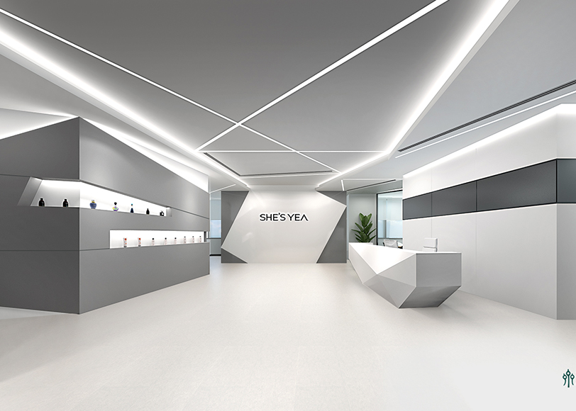 上海原萃生物科技辦公室裝修設計案例