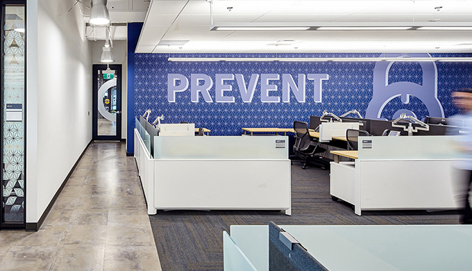 上海高端辦公室裝修設計員工區